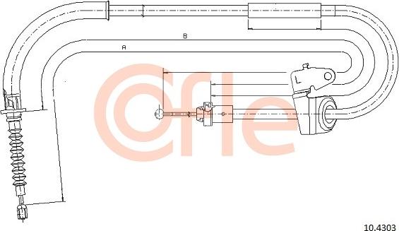 Cofle 10.4303 - Жило, ръчна спирачка vvparts.bg