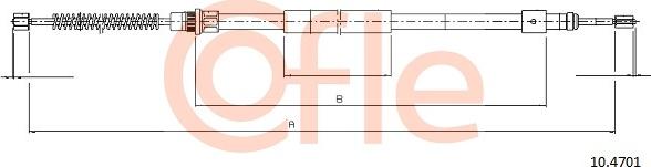 Cofle 10.4701 - Жило, ръчна спирачка vvparts.bg