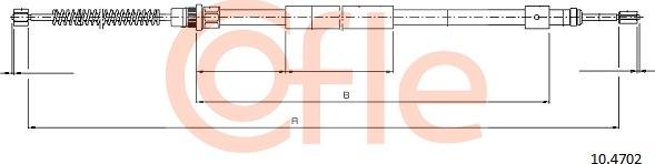 Cofle 10.4702 - Жило, ръчна спирачка vvparts.bg