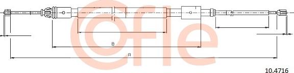 Cofle 10.4716 - Жило, ръчна спирачка vvparts.bg
