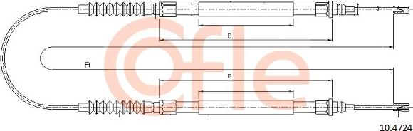 Cofle 10.4724 - Жило, ръчна спирачка vvparts.bg