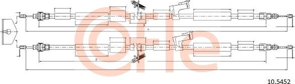 Cofle 10.5452 - Жило, ръчна спирачка vvparts.bg