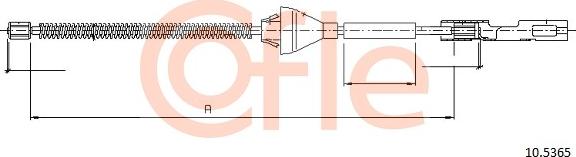 Cofle 10.5365 - Жило, ръчна спирачка vvparts.bg