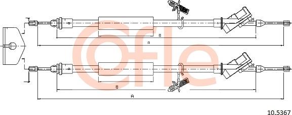 Cofle 10.5367 - Жило, ръчна спирачка vvparts.bg