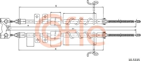 Cofle 10.5335 - Жило, ръчна спирачка vvparts.bg