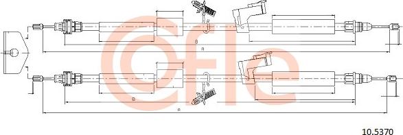 Cofle 10.5370 - Жило, ръчна спирачка vvparts.bg