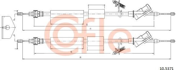 Cofle 10.5371 - Жило, ръчна спирачка vvparts.bg