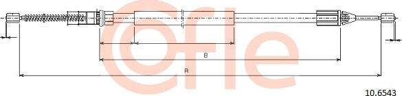 Cofle 10.6543 - Жило, ръчна спирачка vvparts.bg