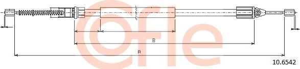 Cofle 10.6542 - Жило, ръчна спирачка vvparts.bg