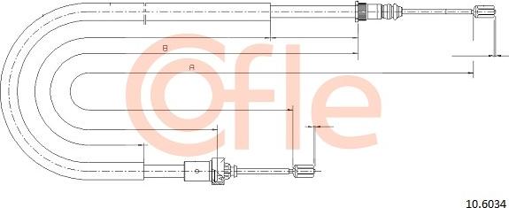 Cofle 10.6034 - Жило, ръчна спирачка vvparts.bg