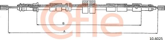 Cofle 10.6025 - Жило, ръчна спирачка vvparts.bg