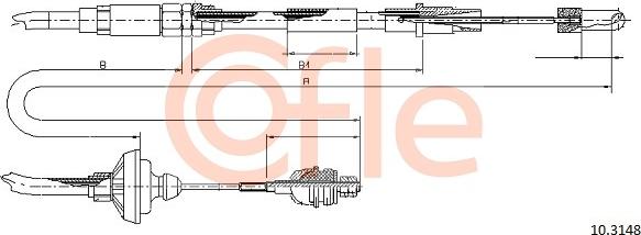 Cofle 10.3148 - Въжен механизъм, задействане на съединителя vvparts.bg