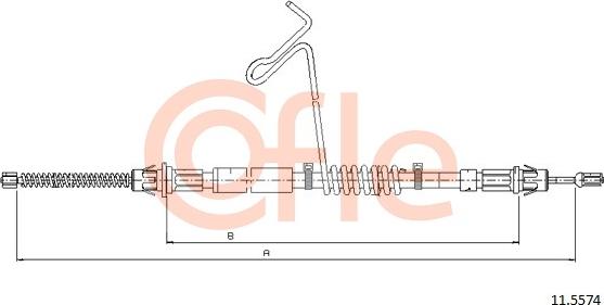 Cofle 11.5574 - Жило, ръчна спирачка vvparts.bg