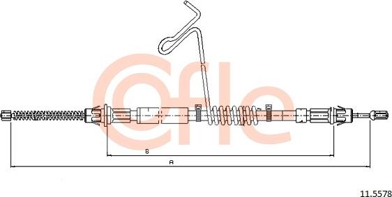 Cofle 11.5578 - Жило, ръчна спирачка vvparts.bg