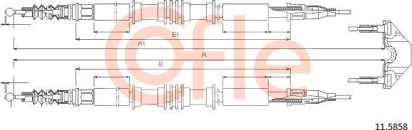 Cofle 11.5858 - Жило, ръчна спирачка vvparts.bg