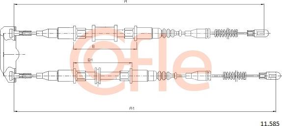 Cofle 11.585 - Жило, ръчна спирачка vvparts.bg