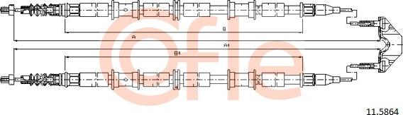 Cofle 11.5864 - Жило, ръчна спирачка vvparts.bg