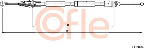 Cofle 11.6804 - Жило, ръчна спирачка vvparts.bg