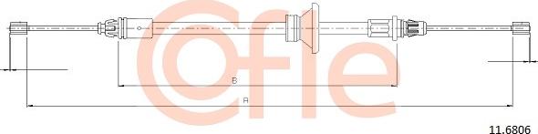 Cofle 11.6806 - Жило, ръчна спирачка vvparts.bg