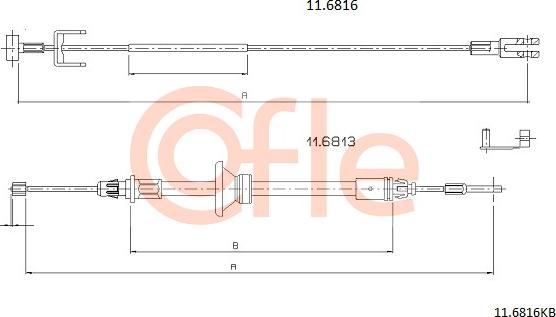 Cofle 11.6816KB - Жило, ръчна спирачка vvparts.bg