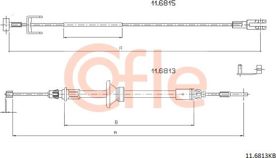 Cofle 11.6813KB - Жило, ръчна спирачка vvparts.bg