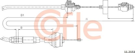 Cofle 11.2153 - Въжен механизъм, задействане на съединителя vvparts.bg