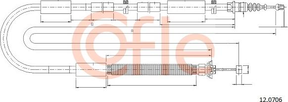 Cofle 12.0706 - Жило, ръчна спирачка vvparts.bg