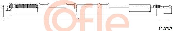 Cofle 92.12.0737 - Жило, ръчна спирачка vvparts.bg