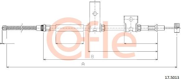 Cofle 17.5013 - Жило, ръчна спирачка vvparts.bg