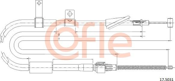 Cofle 17.5031 - Жило, ръчна спирачка vvparts.bg