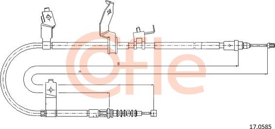 Cofle 17.0585 - Жило, ръчна спирачка vvparts.bg