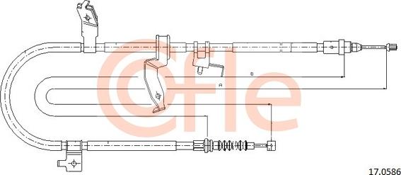 Cofle 17.0586 - Жило, ръчна спирачка vvparts.bg