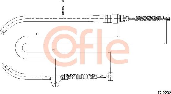 Cofle 17.0202 - Жило, ръчна спирачка vvparts.bg