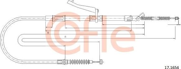 Cofle 17.1654 - Жило, ръчна спирачка vvparts.bg