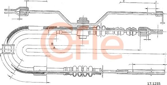 Cofle 17.1235 - Жило, ръчна спирачка vvparts.bg