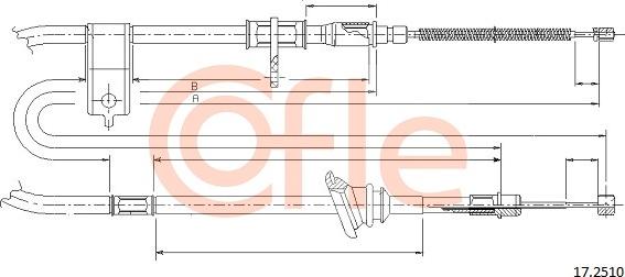 Cofle 17.2510 - Жило, ръчна спирачка vvparts.bg