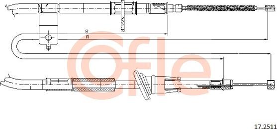 Cofle 92.17.2511 - Жило, ръчна спирачка vvparts.bg