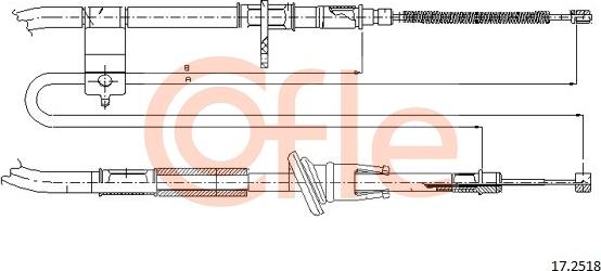 Cofle 17.2518 - Жило, ръчна спирачка vvparts.bg