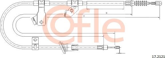 Cofle 17.2121 - Жило, ръчна спирачка vvparts.bg