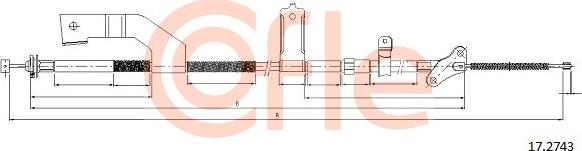 Cofle 17.2743 - Жило, ръчна спирачка vvparts.bg