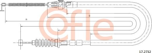 Cofle 17.2732 - Жило, ръчна спирачка vvparts.bg