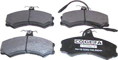 COGEFA France 742.5054B - Комплект спирачно феродо, дискови спирачки vvparts.bg