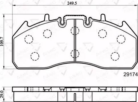 Comline ACV078HD - Комплект спирачно феродо, дискови спирачки vvparts.bg