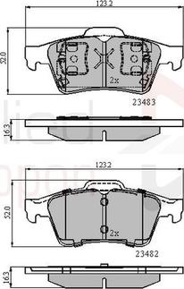 Comline ADB0946 - Комплект спирачно феродо, дискови спирачки vvparts.bg