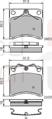 Comline ADB0953 - Комплект спирачно феродо, дискови спирачки vvparts.bg