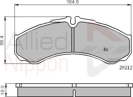 Comline ADB0909 - Комплект спирачно феродо, дискови спирачки vvparts.bg