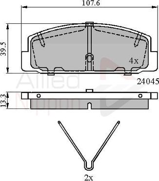 Comline ADB0986 - Комплект спирачно феродо, дискови спирачки vvparts.bg