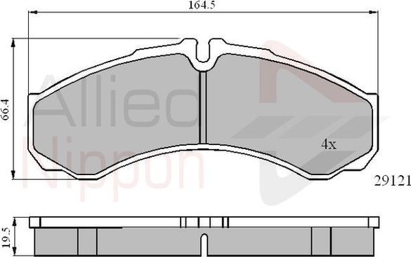 Comline ADB0931 - Комплект спирачно феродо, дискови спирачки vvparts.bg