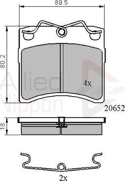 Comline ADB0925 - Комплект спирачно феродо, дискови спирачки vvparts.bg