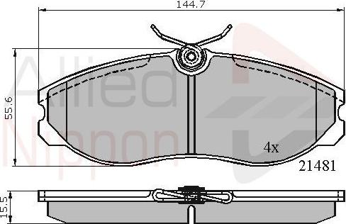 Comline ADB0447 - Комплект спирачно феродо, дискови спирачки vvparts.bg